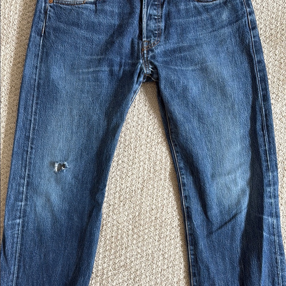 Vintage Levi's Authentic Blue Straight Leg Jeans - Picture 8 of 11